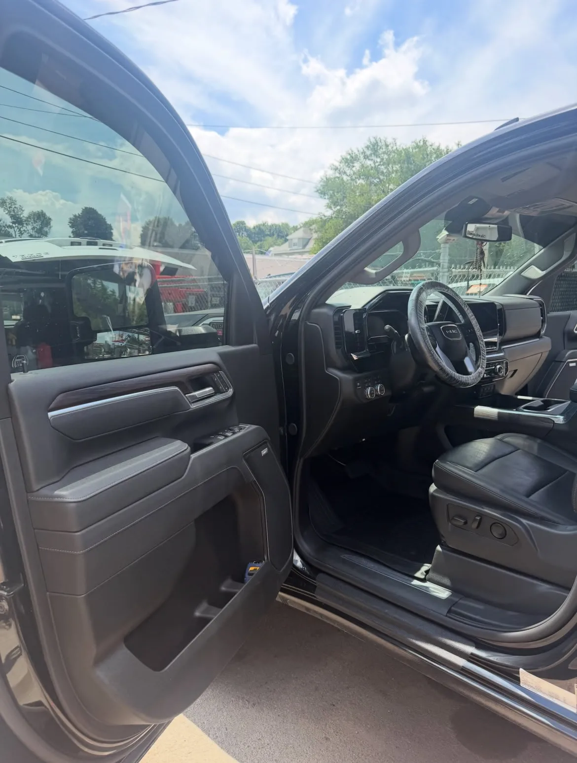Detailed GMC truck cockpit and driver seat